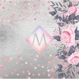 モノグラムシルバー海軍ロセゴールドガーリーニューライワズの贈り物 シール