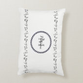 モノグラムシルバー音楽ノートアクセントピロー アクセントクッション (裏面(縦))