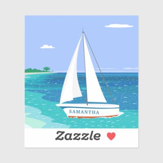 モノグラムシルボート海トロピカルシービュー シール (シート)