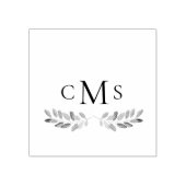 モノグラムシンプルの葉 ラバースタンプ (インプリント)