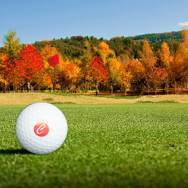モノグラムシンプルイニシャルCオレンジコーラルピンク ゴルフボール