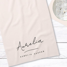 モノグラムシンプルエレガントシグネチミニマルャ キッチンタオル