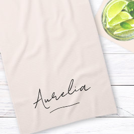 モノグラムシンプルエレガントシグネチミニマルャ キッチンタオル