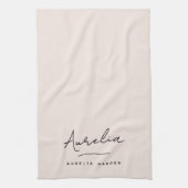 モノグラムシンプルエレガントシグネチミニマルャ キッチンタオル (縦)