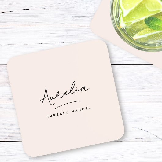 モノグラムシンプルエレガントシグネチミニマルャ コースター