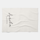 モノグラムシンプルエレガントスクリプミニマルト キッチンタオル (横)