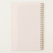 モノグラムシンプルエレガント赤面ピンク金ゴールドフェミニン プランナー手帳 (裏面)