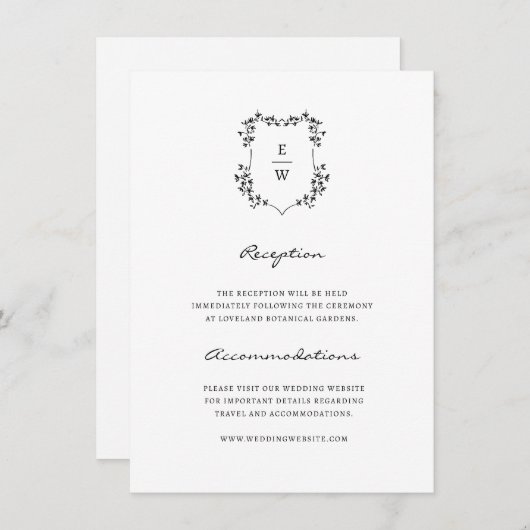 モノグラムシンプルエンクロージャカード エンクロージャーカード (正面/裏面)