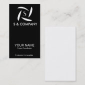 モノグラムシンプルオプション付き名刺ロゴ 名刺 (正面/裏面)