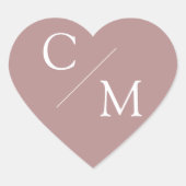 モノグラムシンプルサエレガントルビエット ハートシール (正面)