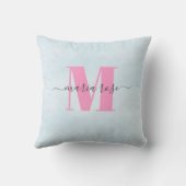 モノグラムシンプルピンクミニマル主義者 クッション (裏面)