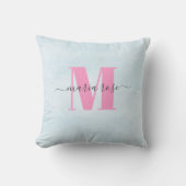 モノグラムシンプルピンクミニマル主義者 クッション (正面)