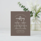 モノグラムシンプルブラウンフォト結婚式招待状 (スタンド正面)