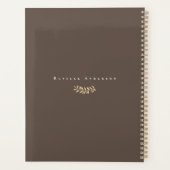 モノグラムシンプルブラウン プランナー手帳 (裏面)