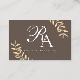 モノグラムシンプルブラウン 名刺