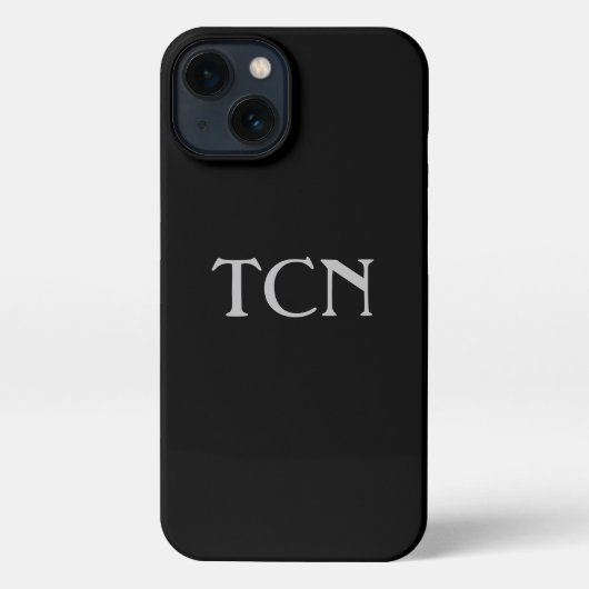 モノグラムシンプルブラックグレーミニマリスト iPhoneケース (裏面)