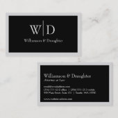 モノグラムシンプルブラックグレー 名刺 (正面/裏面)