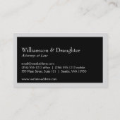 モノグラムシンプルブラックグレー 名刺 (裏面)