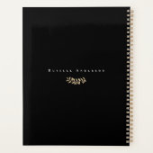 モノグラムシンプルブラック プランナー手帳 (裏面)