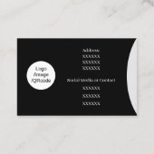 モノグラムシンプルブラック 名刺 (裏面)