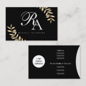 モノグラムシンプルブラック 名刺 (正面/裏面)