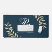 モノグラムシンプルブルー デスクマット (キーボード&マウス)