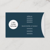 モノグラムシンプルブルー 名刺 (裏面)