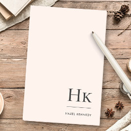 モノグラムシンプルモダンシック赤面ピンクモノグラムの ポストイット