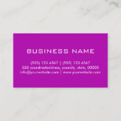 モノグラムシンプルモダンミニマリストブルーパープル 名刺 (裏面)