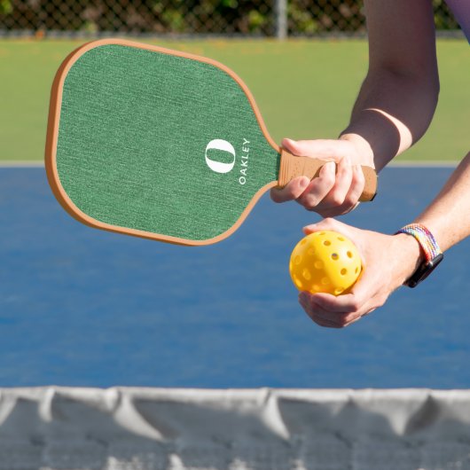 モノグラムシンプルモダン春グリーンデニムプリント ピックルボールラケット (インサイチュ)