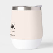 モノグラムシンプルモダン赤面エレガントピンクカスタム (左面)