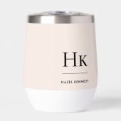 モノグラムシンプルモダン赤面エレガントピンクカスタム (正面)