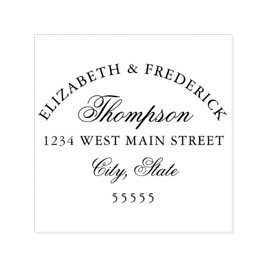 モノグラムシンプルリターンラベル セルフインキングスタンプ (デザイン)