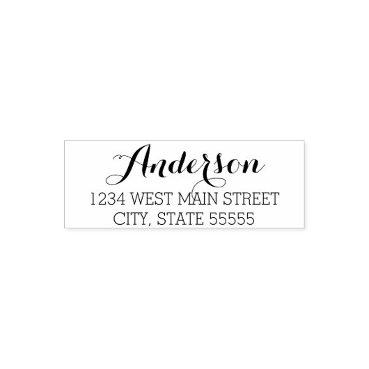 モノグラムシンプルリターンラベル セルフインキングスタンプ (デザイン)