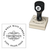 モノグラムシンプルリターンラベル ラバースタンプ (押印)