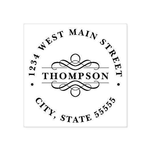 モノグラムシンプルリターンラベル ラバースタンプ (インプリント)