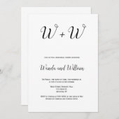 モノグラムシンプルリハーサル招待状 招待状 (正面/裏面)