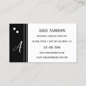 モノグラムシンプルロゴ白黒テンプレート 名刺 (裏面)