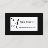 モノグラムシンプルロゴ白黒テンプレート 名刺 (正面)