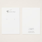 モノグラムシンプル付きイヤリング表示カード (正面&裏面)