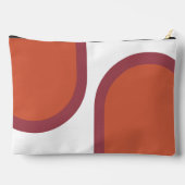 モノグラムシンプル付きコーラルマゼンタピンクアーチ アクセサリーポーチ (裏面)