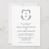 モノグラムシンプル結婚式招待状 招待状 (正面)