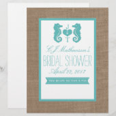 モノグラムシーホースブライダルシャワーレシピ分周器 (正面/裏面)