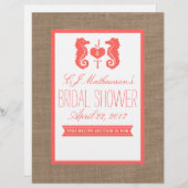 モノグラムシーホースブライダルシャワーレシピ分周器 (正面/裏面)