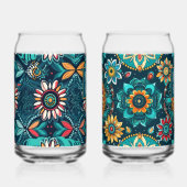 モノグラムシームレスボホプリントカラフル ガラス缶 (右)