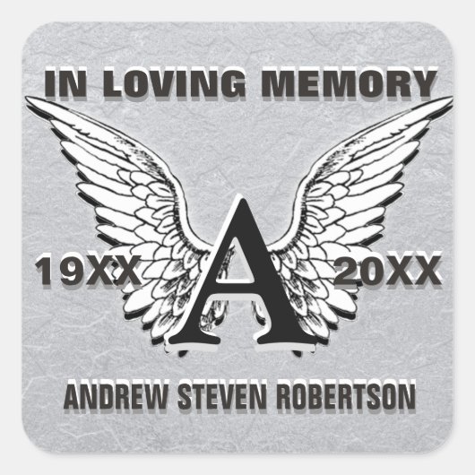 モノグラムシール銀 スクエアシール (正面)