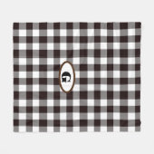 モノグラムシ素朴ックプレイド フリースブランケット (正面(横))