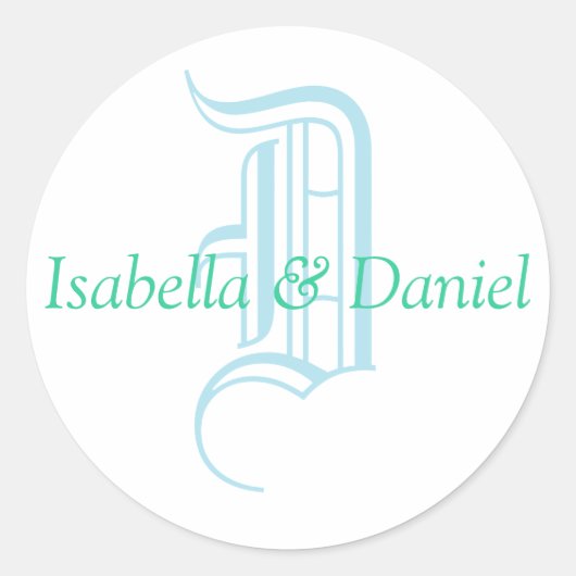 モノグラムシ結婚ールのモノグラムシール ラウンドシール (正面)