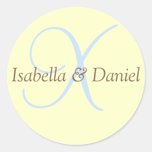 モノグラムシ結婚ールのモノグラムシール ラウンドシール (正面)