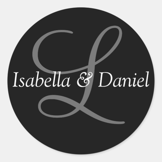 モノグラムシ結婚ールのモノグラムシール ラウンドシール (正面)